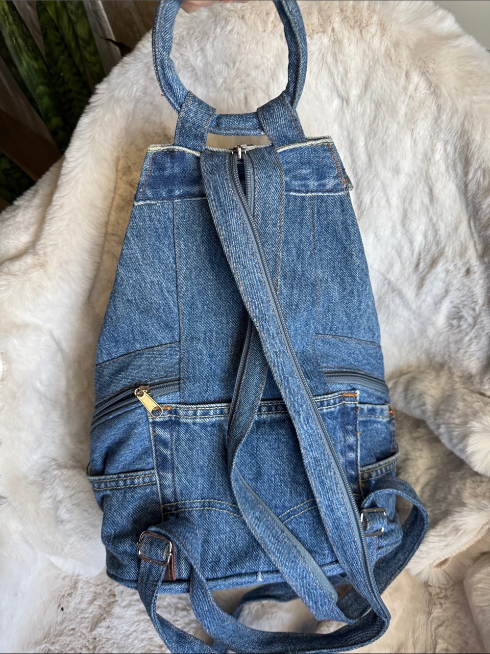 Levi's Denim Backpack Purse in Classic Blue - Picture 7 of 16